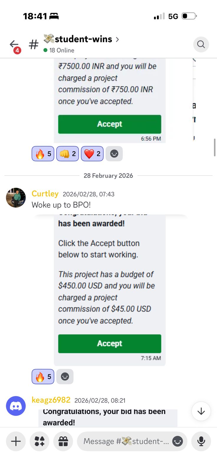 Curtley — $450 bid awarded + ₹7,500 🔥
